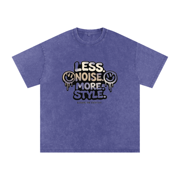 Snow Washed Oversized Cotton T-Shirt